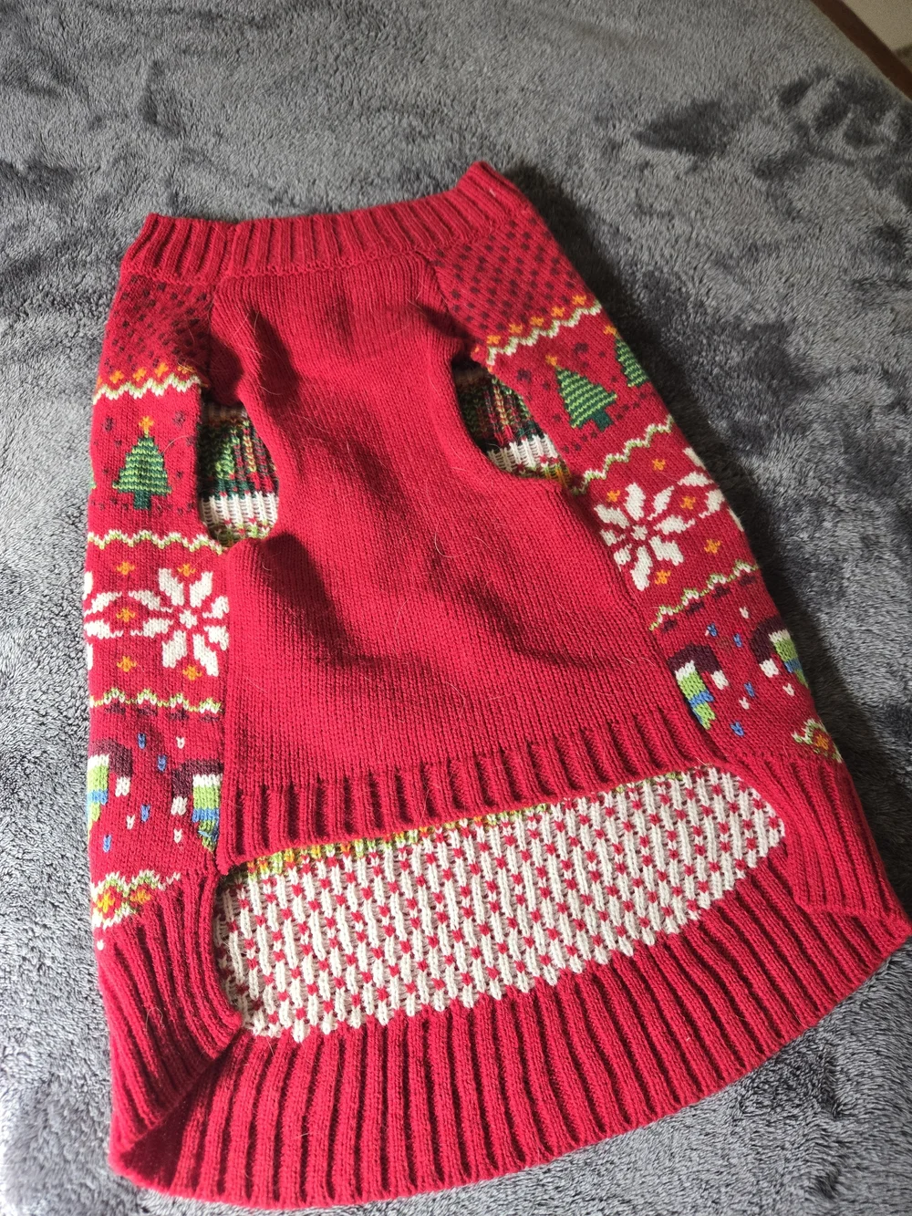 Large Holiday Knit Dog Sweater
